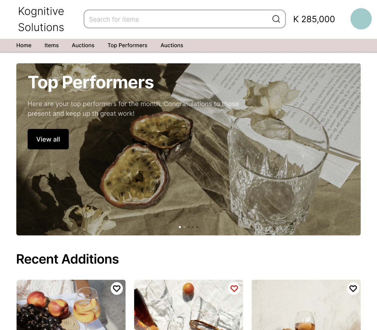 Kognitive Sales Solutions Auction Site